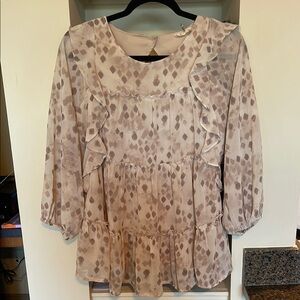 Patterned Beige Women's Top